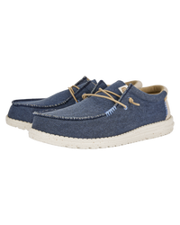 The Hey Dude Shoes Mens Wally Coastline Jute Shoes in Navy