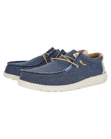 The Hey Dude Shoes Mens Wally Coastline Jute Shoes in Navy