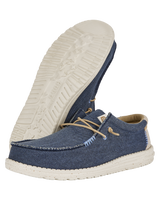 The Hey Dude Shoes Mens Wally Coastline Jute Shoes in Navy