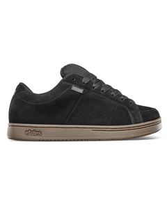 The Etnies Mens Kingpin Shoes in Black & Dark Grey