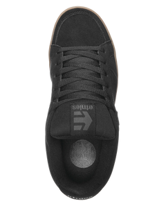 The Etnies Mens Kingpin Shoes in Black & Dark Grey