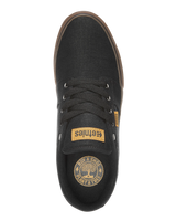 The Etnies Mens Barge LS Shoes in Black, Gum & Silver