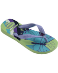 The Havaianas Girls Girls Fantasy Flip Flops in Citronela & Lilac Breeze