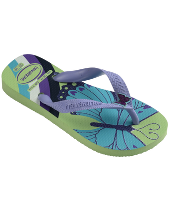 The Havaianas Girls Girls Fantasy Flip Flops in Citronela & Lilac Breeze