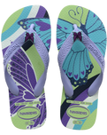 The Havaianas Girls Girls Fantasy Flip Flops in Citronela & Lilac Breeze