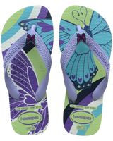 The Havaianas Girls Girls Fantasy Flip Flops in Citronela & Lilac Breeze