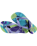 The Havaianas Girls Girls Fantasy Flip Flops in Citronela & Lilac Breeze