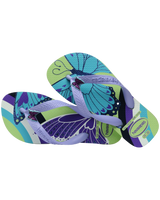 The Havaianas Girls Girls Fantasy Flip Flops in Citronela & Lilac Breeze