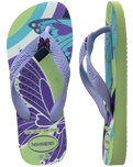 The Havaianas Girls Girls Fantasy Flip Flops in Citronela & Lilac Breeze