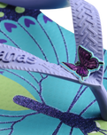 The Havaianas Girls Girls Fantasy Flip Flops in Citronela & Lilac Breeze