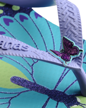 The Havaianas Girls Girls Fantasy Flip Flops in Citronela & Lilac Breeze