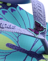 The Havaianas Girls Girls Fantasy Flip Flops in Citronela & Lilac Breeze