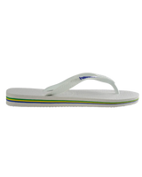 The Havaianas Mens Brazil Logo Flip Flops in White