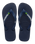 The Havaianas Mens Brazil Logo Flip Flops in Navy Blue