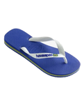 The Havaianas Boys Boys Brazil Logo Flip Flops in Marine Blue