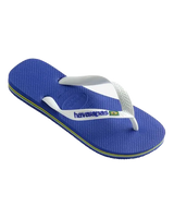 The Havaianas Boys Boys Brazil Logo Flip Flops in Marine Blue