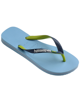 The Havaianas Mens Brazil Mix Flip Flops in Lavender Blue