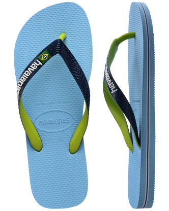 The Havaianas Mens Brazil Mix Flip Flops in Lavender Blue