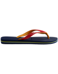 The Havaianas Mens Brazil Mix Flip Flops in Navy Blue & Ruby Red