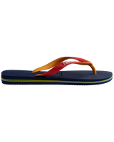 The Havaianas Mens Brazil Mix Flip Flops in Navy Blue & Ruby Red