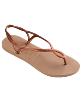 The Havaianas Womens Luna Flip Flops in Rose Gold