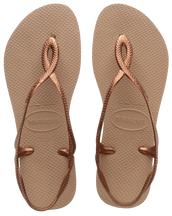 The Havaianas Womens Luna Flip Flops in Rose Gold