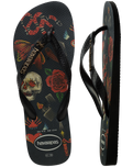 The Havaianas Mens Top Tribo Flip Flops in Black & Black