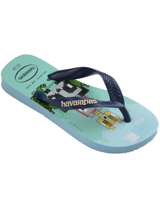 The Havaianas Boys Boys Minecraft Flip Flops in Lavender Blue