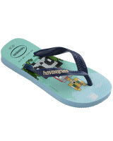 The Havaianas Boys Boys Minecraft Flip Flops in Lavender Blue