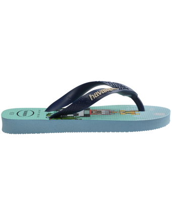 The Havaianas Boys Boys Minecraft Flip Flops in Lavender Blue