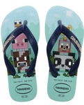 The Havaianas Boys Boys Minecraft Flip Flops in Lavender Blue