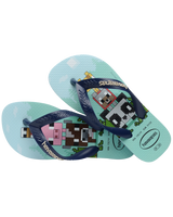 The Havaianas Boys Boys Minecraft Flip Flops in Lavender Blue