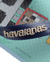 The Havaianas Boys Boys Minecraft Flip Flops in Lavender Blue