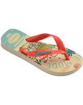 The Havaianas Boys Boys Minecraft Flip Flops in Beige & Orange