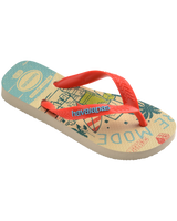 The Havaianas Boys Boys Minecraft Flip Flops in Beige & Orange