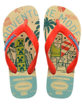 The Havaianas Boys Boys Minecraft Flip Flops in Beige & Orange