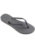 The Havaianas Womens Slim Glitter II Flip Flops in Grey & Graphite