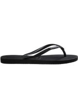 The Havaianas Girls Girls Slim Glitter II Flip Flops in Black