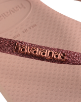 The Havaianas Girls Girls Slim Glitter II Flip Flops in Pink