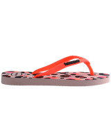 The Havaianas Girls Girls Slim Glitter Trendy Flip Flops in Peony Rose & Black