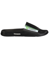 The Havaianas Mens Brazil Silders in Black