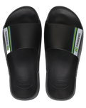 The Havaianas Mens Brazil Silders in Black