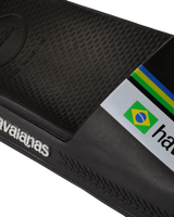 The Havaianas Mens Brazil Silders in Black