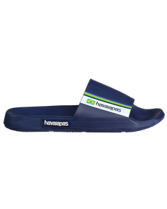 The Havaianas Mens Brazil Sliders in Navy Blue