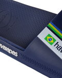 The Havaianas Mens Brazil Sliders in Navy Blue