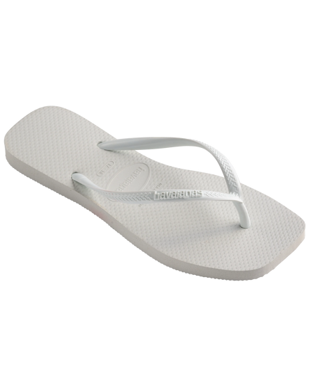 The Havaianas Womens Slim Square Flip Flops in White