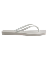 The Havaianas Womens Slim Square Flip Flops in White