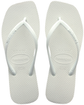 The Havaianas Womens Slim Square Flip Flops in White