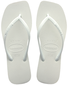 The Havaianas Womens Slim Square Flip Flops in White