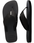 The Havaianas Mens Urban Basic Flip Flops in Black